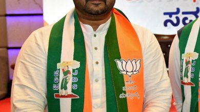 FILE PHOTO: Prajwal Revanna attends a meeting to form an alliance with India's ruling Bharatiya Janata Party, in Bengaluru