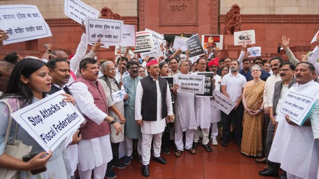 protest in loksabha