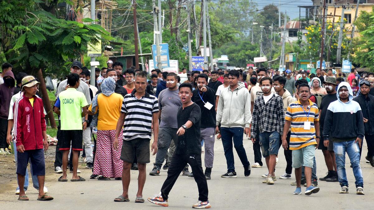 manipur- protest rally